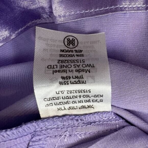 Brand New Sabina Musayev Women's Small Lilac Purple James Shorts Belted Satin - Picture 8 of 16